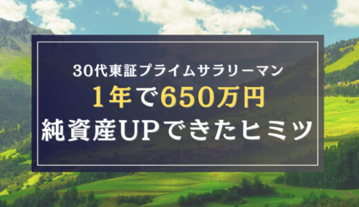 【資産形成】1年で純資産が650万円アップした話【つみたてNISA・ジュニアNISA・イデコ】